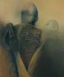 BEZ TYTUŁU by Zdzisław Beksiński, 1988, olej, płyta pilśniowa, sold Jun 2023