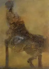 Zdzisław Beksiński, IS, 1991, olej, płyta pilśniowa