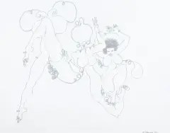 BEZ TYTUŁU by Jan Dobkowski, 1992, ołówek, papier, sold Jun 2023