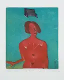 Jacek Sroka, KARIERA MOJEJ ŻONY, 1987, akwaforta, akwatinta barwna, papier