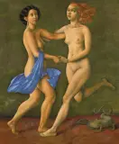 Sławomir Chrystow, W TAŃCU, 2022, tempera jajowa, deska orzechowa