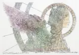 Tomasz Sętowski, IKONA CZASU, akwaforta kolorowana akwarelą, papier