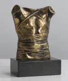 Pancerz (Cuirasse) II by Igor Mitoraj, 1986, brąz, granit, sold Apr 2023