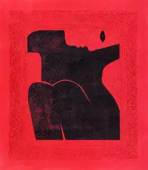 Jolanta Johnsson, Z CYKLU "WITHIN CERTAIN FRAMES – 3", 2022, akryl, linoryt, papier barwiony