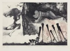 Janusz Karwacki, KARNAWAŁ WENECKI II, 1970, akwaforta barwna, papier