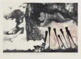 Janusz Karwacki, KARNAWAŁ WENECKI II, 1970, akwaforta barwna, papier