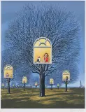 SUSPENDED PROMISES by Rafał Olbiński, inkografia, papier, sold Mar 2023