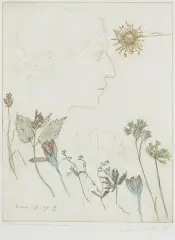 Leszek Rózga, MAŁGOŚKA, 1973, akwaforta barwna, papier kremowy