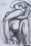 AKT by Franciszek Starowieyski, 1999, pastel, papier, offered Mar 2023