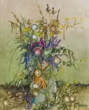 Stanisław Jerzy Suder, MARTWA NATURA, lata 90. XX w., olej, płyta pilśniowa