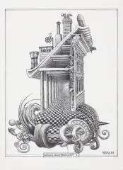 Jacek Yerka, GĄSZCZ ALGEBRAICZNY - 1, 2023, ołówek, karton