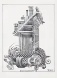 GĄSZCZ ALGEBRAICZNY - 1 by Jacek Yerka, 2023, ołówek, karton, sold Mar 2023