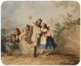 Teofil Kwiatkowski, KRAKOWIAK, ok. 1862, akwarela, papier