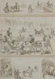 Juliusz Kossak, Z ŻYCIA STADNINY, ok. 1855-60, ołówek, tusz, papier