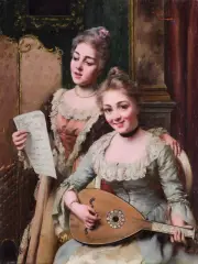 Giuseppe Galli, DUET, olej, płótno