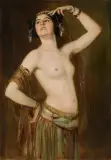 Gustav Rienäcker, ODALISKA, olej, tektura