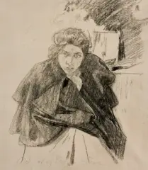 Józef Mehoffer, NIEPOKÓJ, 1893, kredka, papier