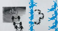 Marek Chlanda, UZDROWISKO – FRAGMENT NR 21/4, akryl, węgiel, papier