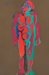 WYROK Z CYKLU ECCE HOMO by Marian Czapla, 1999, akryl, płótno, offered Mar 2023