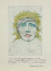 Andrzej Wajda, PORTRET KRYSTYNY JANDY, 1985, tusz pióro, akwarela, papier kremowy