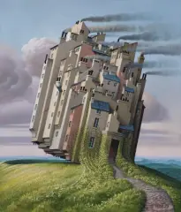 Jacek Yerka, WIECZORNA BRYZA, 2023, akryl, płótno