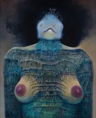 Zdzisław Beksiński, BEZ TYTUŁU, 1981, olej, akryl, płyta pilśniowa