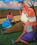 Jacek Pałucha, HARMONIJKA, 2000, olej, płótno
