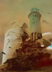 Zdzisław Beksiński, Z-6, 1988, olej, płyta pilśniowa