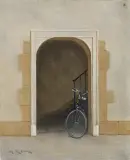 André Renoux, LA BICYCLETTE, olej, płótno