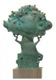 DRZEWO ŻYCZEŃ by Volodymyr Mykytenko, 2022, brąz, marmur, sold Feb 2023