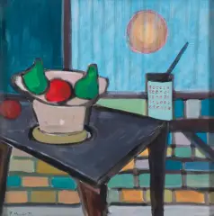 Fryderyk Antoni Hayder, MARTWA NATURA, 1975, olej, płyta