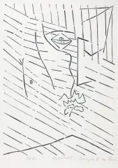 Jerzy Panek, CHORĄGIEW X, 1962, drzeworyt, papier z filigranem