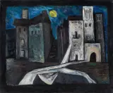 Wanda Wedecka, Kompozycja, 1958, olej, płótno