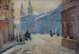 Stefanowicz, ULICA FRETA, przed 1939, olej, tektura