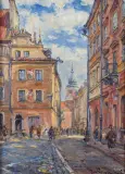 Jan Pawłowski, RYNEK STAREGO MIASTA W WARSZAWIE, 1987, olej, płótno
