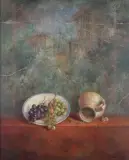 Zofia Szałowska-Ducordeau, MARTWA NATURA, olej, sklejka