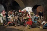 Jan Czesław Moniuszko, SCENA W KARCZMIE, olej, płótno dublowane