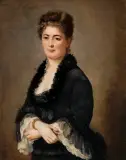 Izydora Mikulska, PORTRET DAMY, 1876, olej, płótno