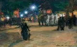 Ludwik de Laveaux, PARYŻ NOCĄ, ok. 1892, olej, tektura