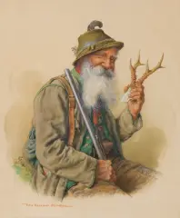 Peter Krämer II, MYŚLIWY, gwasz, akwarela, ołówek, papier