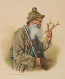 Peter Krämer II, MYŚLIWY, gwasz, akwarela, ołówek, papier