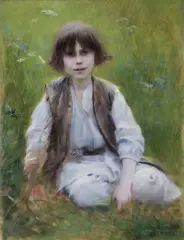 Stanisław Dębicki, MAŁY HUCUŁ, 1890, olej, płótno