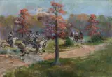 POGOŃ by Jerzy Kossak, 1943, olej, płótno, sold Dec 2022
