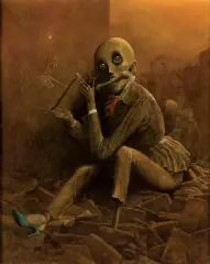 Zdzisław Beksiński, BEZ TYTUŁU, 1971, olej, płyta pilśniowa