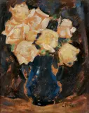 Alfred Lenica, RÓŻE W WAZONIE, OK. 1940
