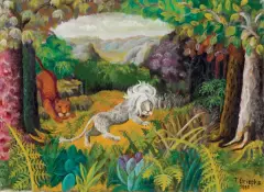Teofil Ociepka, LWIĄTKO, 1968, olej, płótno