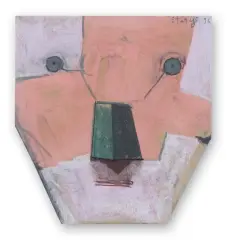 MASKA by Stasys Eidrigevičius, 1996, pastel, papier, sold Dec 2022