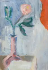 Jerzy Fedkowicz, MARTWA NATURA, LATA 50. XX W. [?], olej, płótno naklejone na tekturę