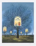 Rafał Olbiński, ZAWIESZONE OBIETNICE (SUSPENDED PROMISES), inkografia, papier