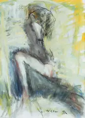 Alicja Wahl, AKT, 1990, pastel, papier